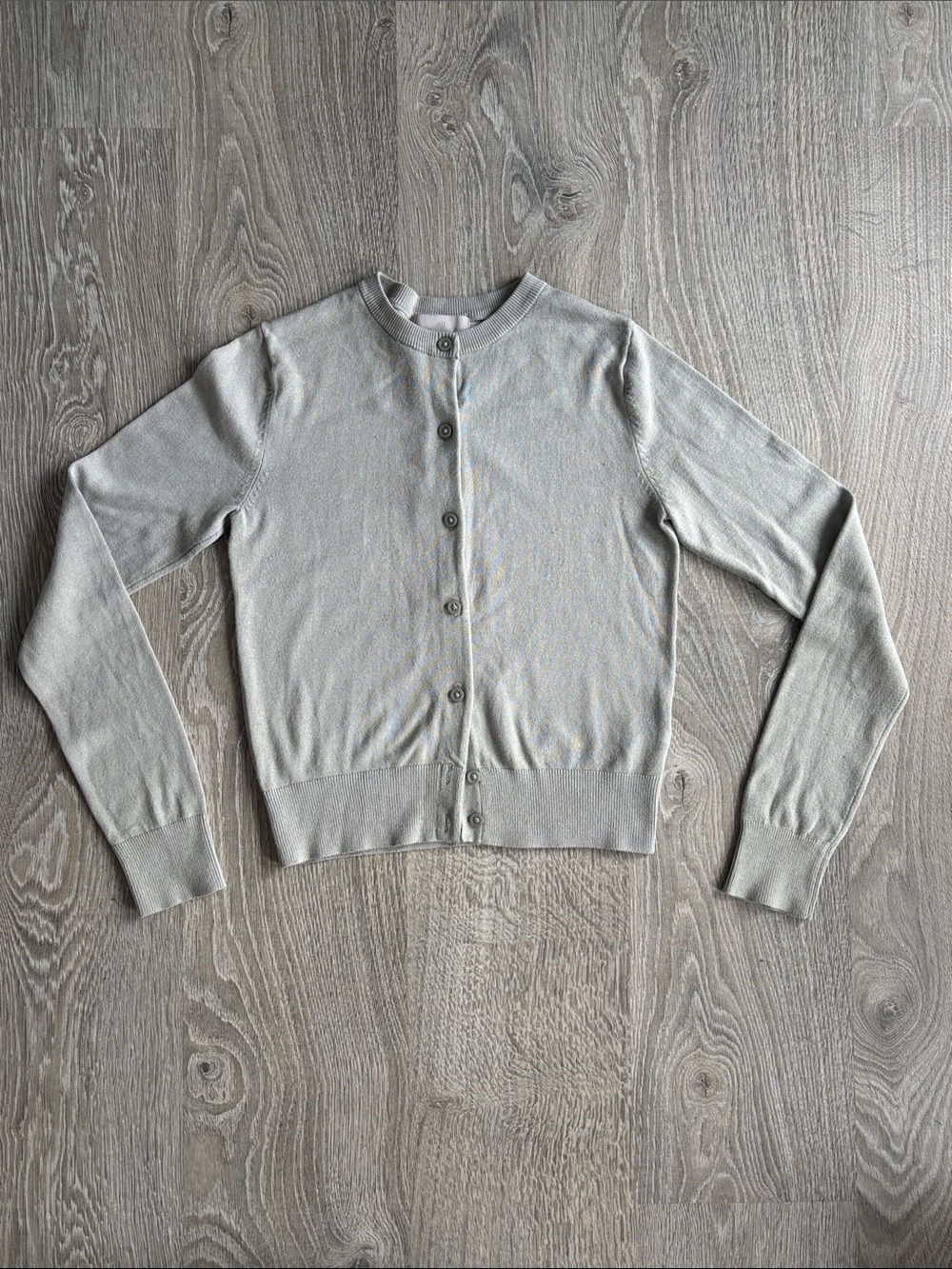 H&M Sage Green Women's Button Up Fitted Cardigan Sweater